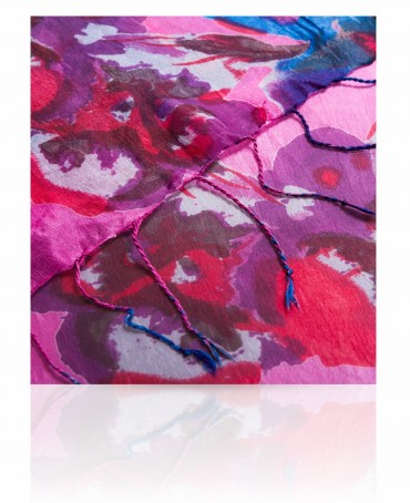 Палантин Женский S30-BIGFLOWER/PINK